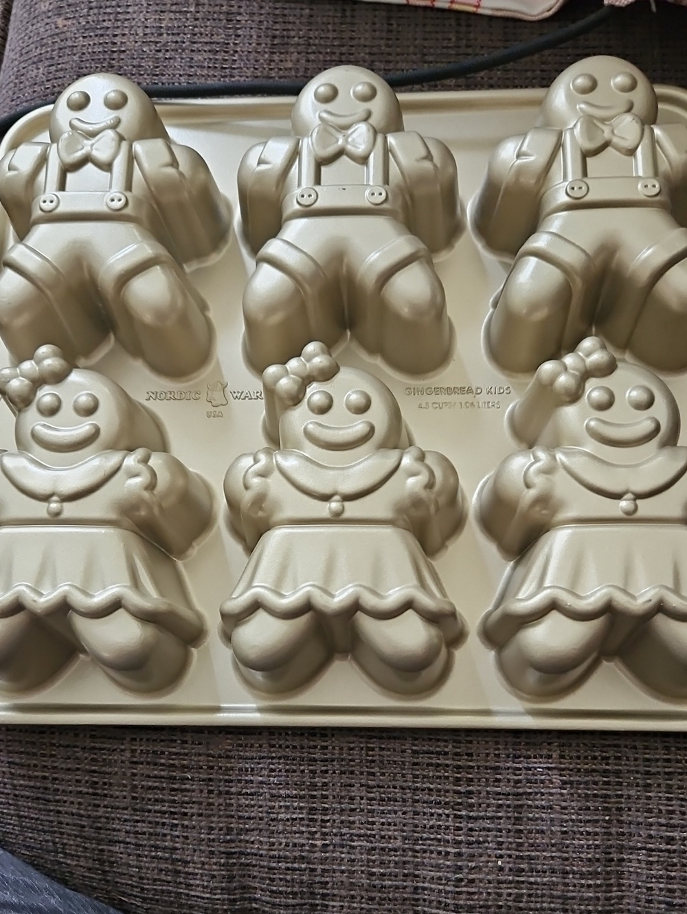 Nordic Ware Gingerbread Kids Loaf Pan Christmas Pan